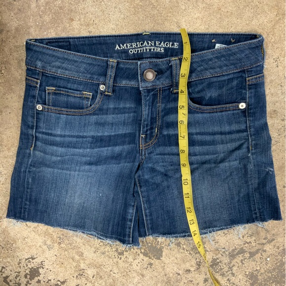 American Eagle Super Stretch Cut-Off Womens Shorts Size 6 Blue - OBO - Picture 3 of 6